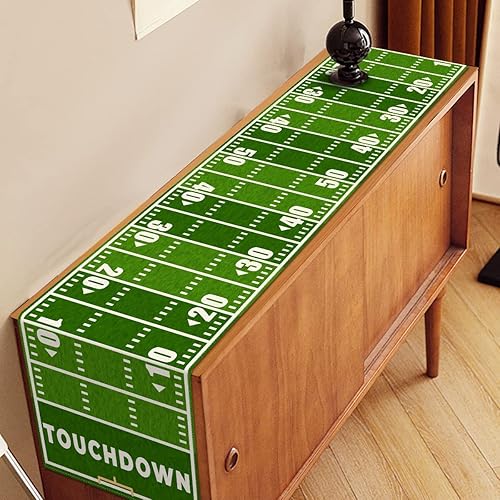 Miniatura 3 de Nepnuser Camino de mesa de fútbol americano para decoración de fiesta de cumpleaños de fútbol americano, decoración de mesa de cocina para niños,