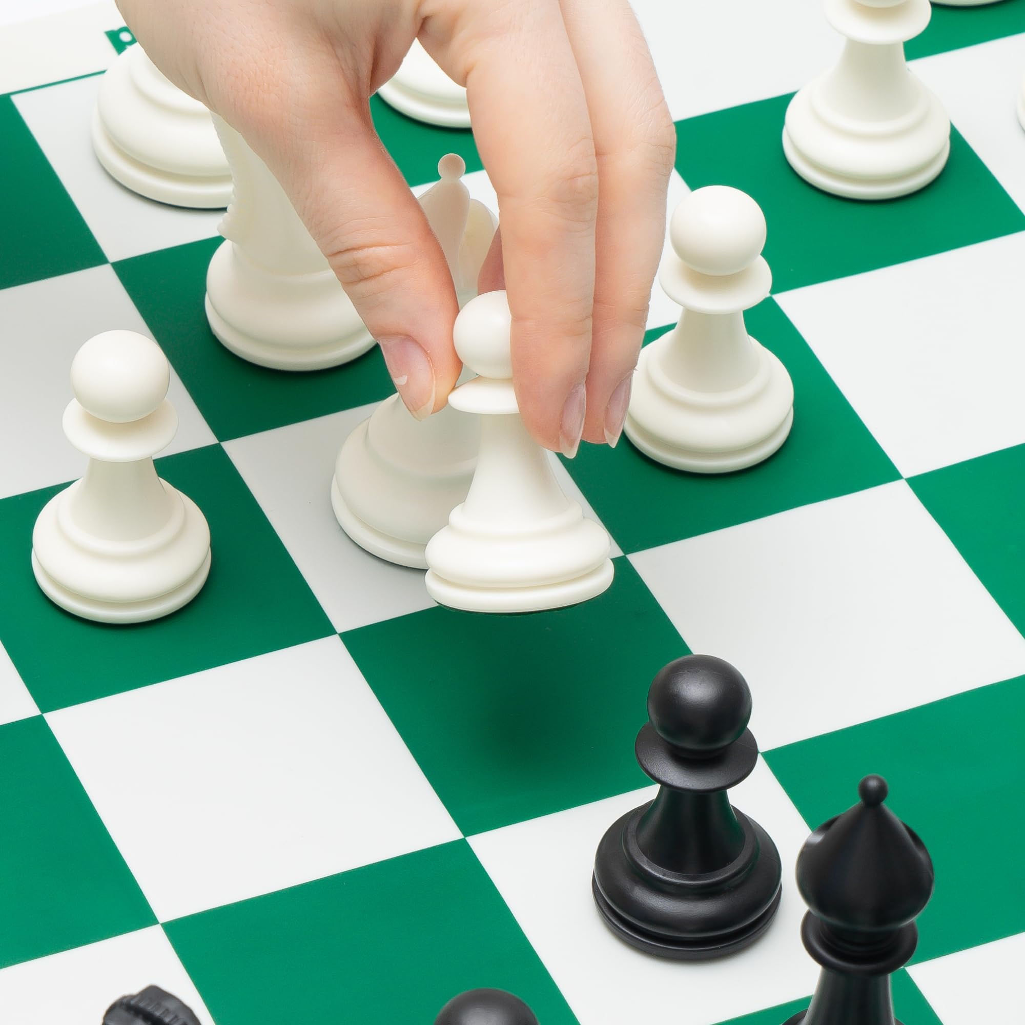 Best Chess Set Ever 3X: Jeu d'Échecs Professionnel, Échiquier Silicone Pliable et Réversible 50x50 cm, Pièces Staunton Modernes à Poids Triple (Roi 10,3 cm), Échecs Tournoi pour Adultes et Enfants
