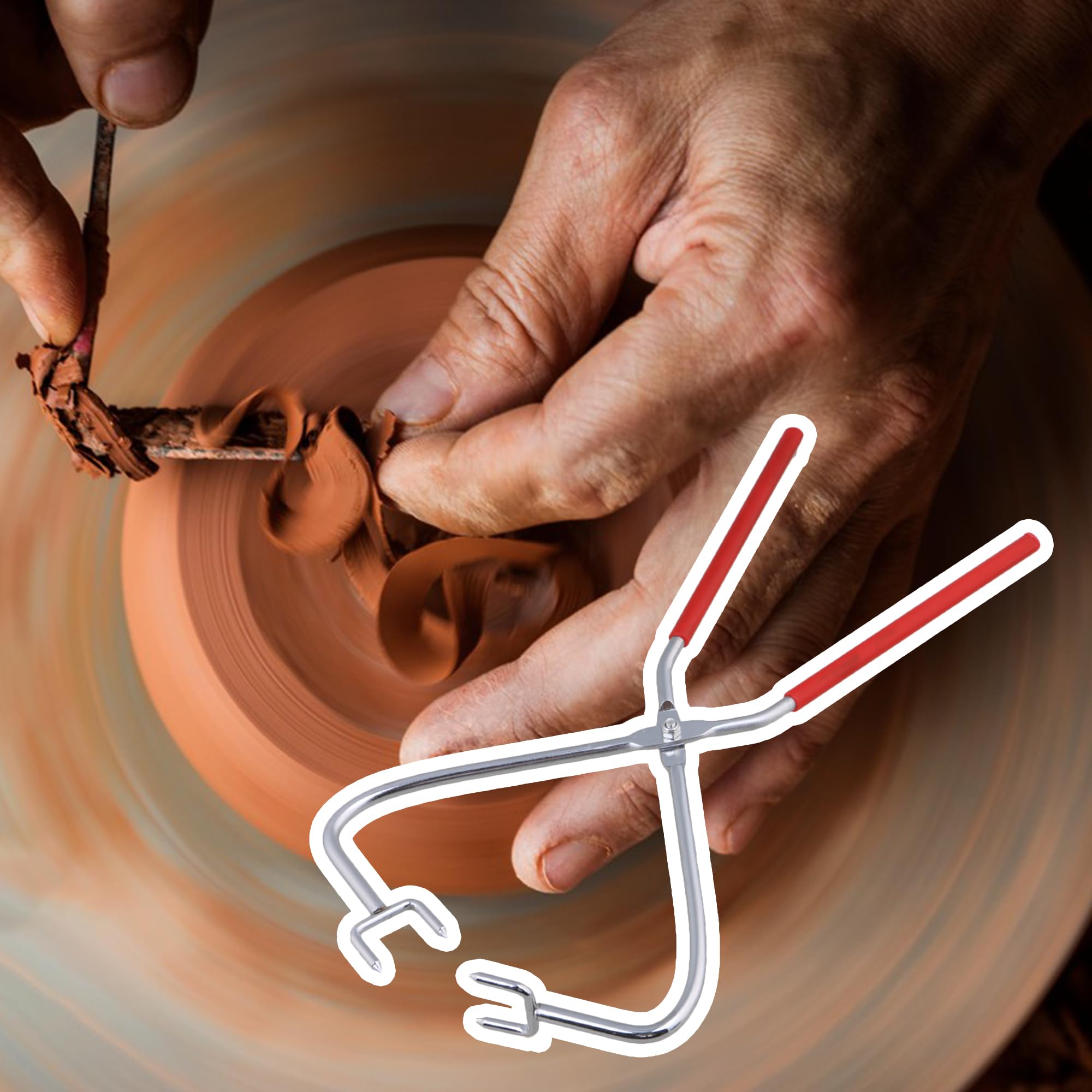 Pince Trempage Acier Inox Avec Manche Bois Outils Poterie