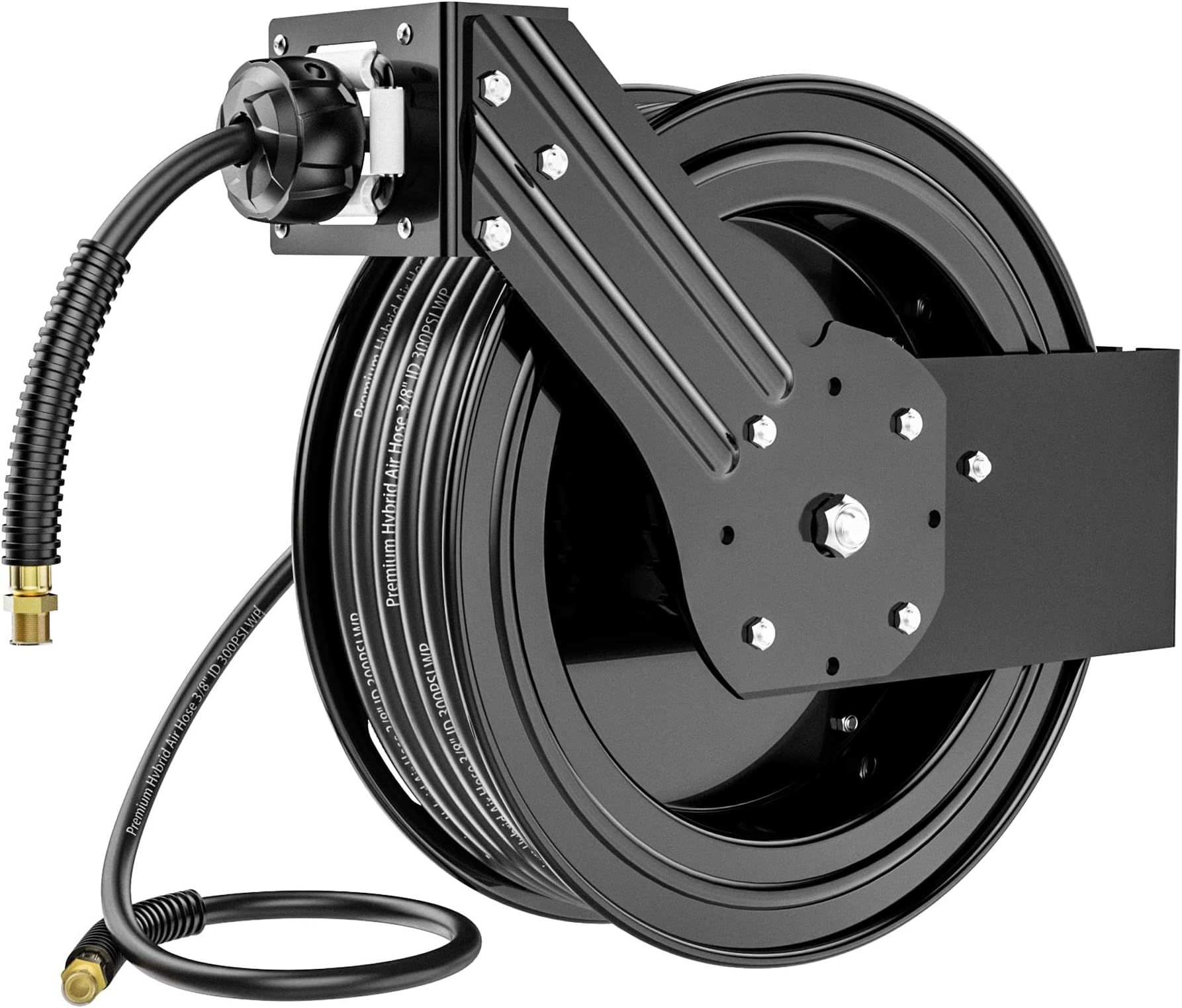 DeWalt DXCM0240374 Single Arm Hose Reel with 3/8” x 50’ Rubber Hose