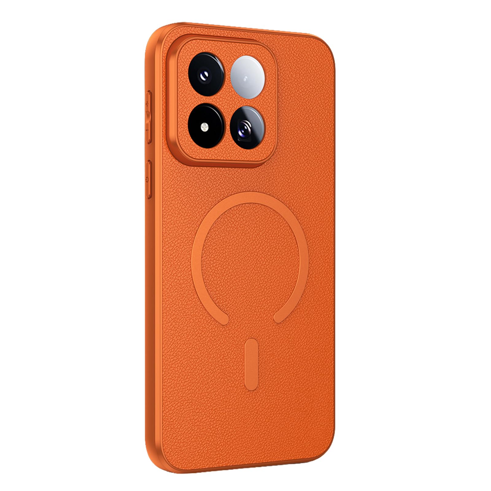 Fdujinh Orange Cover For Xiaomi 17Max, Magnetic Wireless Charging Frosted Sheep Leather Case Slim Camera Shockproof Protection Shell,,17Max