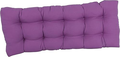 Miniatura 10 de Blazing Needles Cojín de banco de sarga copetudo, 60 x 19 pulgadas, chocolate