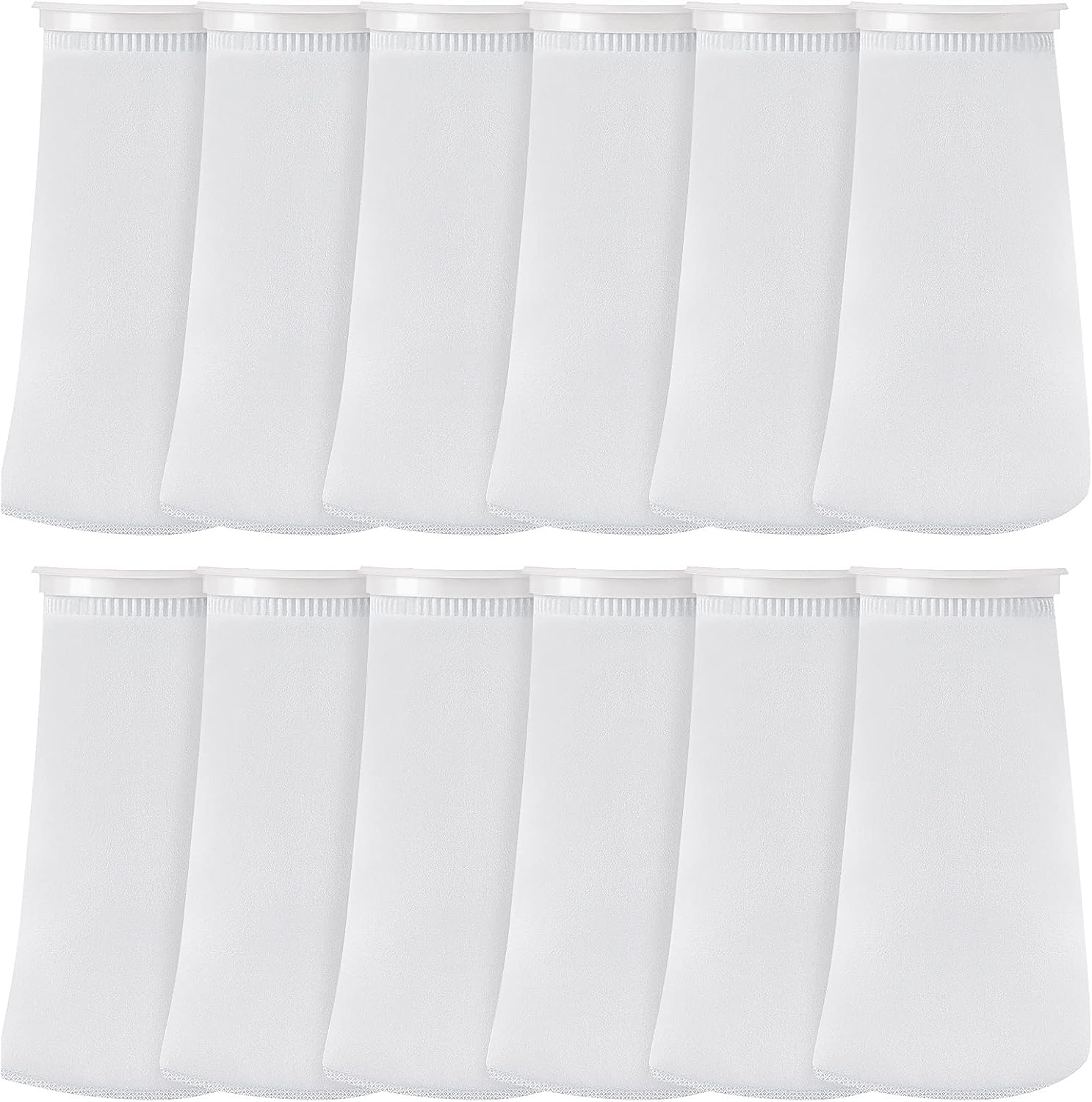 Jecery 16 Pack 4 Inch Ring Filter Socks 200 μm Aquarium Filter Bags Aquarium Socks for Tank Sump Saltwater Freshwater(9.5 × 4 inches)