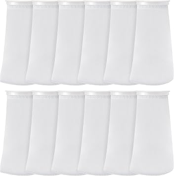 Jecery 16 Pack 4 Inch Ring Filter Socks 200 m Aquarium Filter Bags Aquarium Socks for Tank Sump Saltwater Freshwater9 4 inches