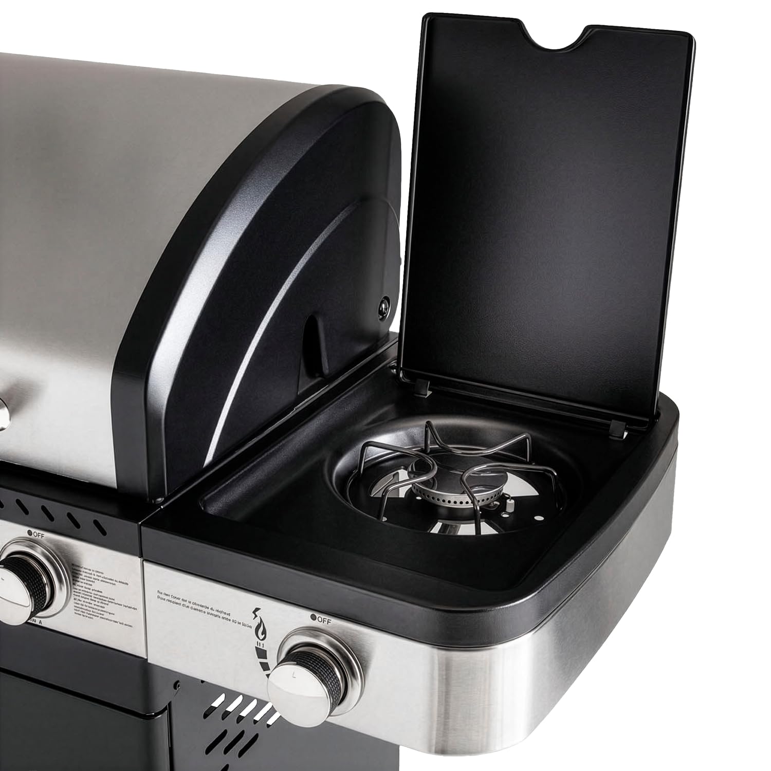 Cuisine extérieure modulable FIDGI 3 avec housse | Barbecue gaz 3 brûleurs, Thermomètre, Desserte fonctionnelle, Évier intégré