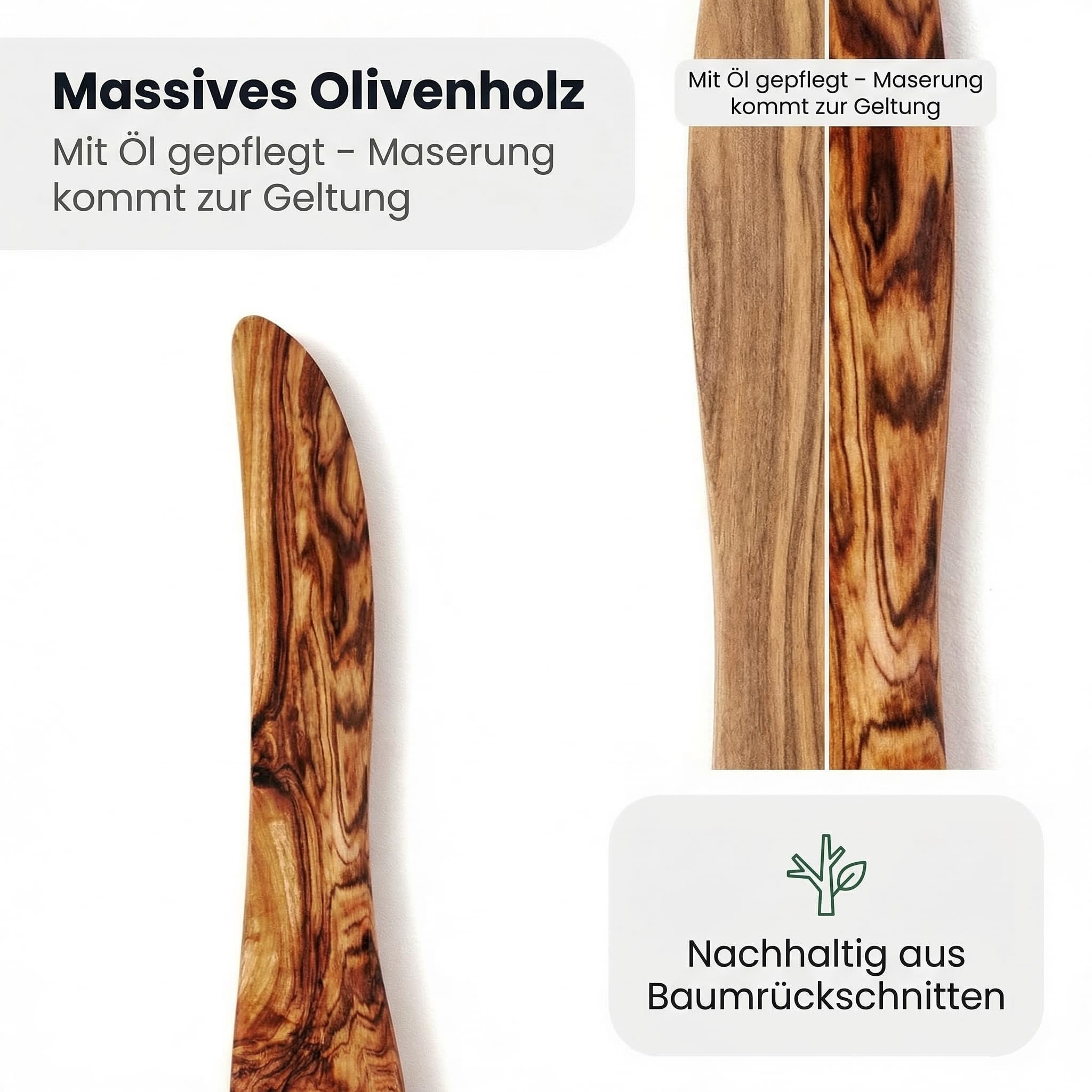 das Olivenholzbrett Nóż do masła 20 cm