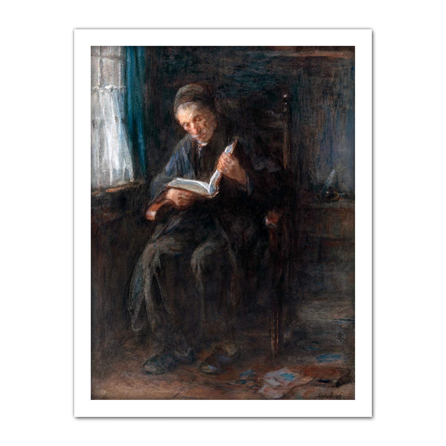Artery8 Jozef Israels The Rabbi Religion Painting Artwork Framed Wall Art Print 18X24 Inch