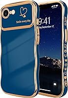 Vista 116 de LCHULLE Funda para iPhone Air para mujeres y niñas, lindo marco ondulado con forma rizada con patrón de corazón de amor, cubierta de protección
