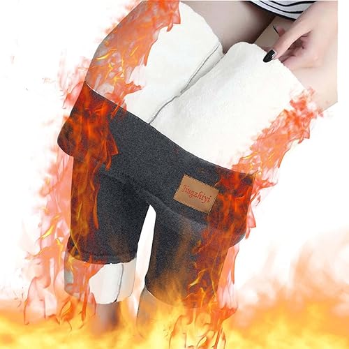 Miniatura 2 de oelaio Fleece Lined Leggings for Women Plus Size Winter Warm Tummy Control High Waist Butt Lift Yoga Pant Sherpa Lined Gray