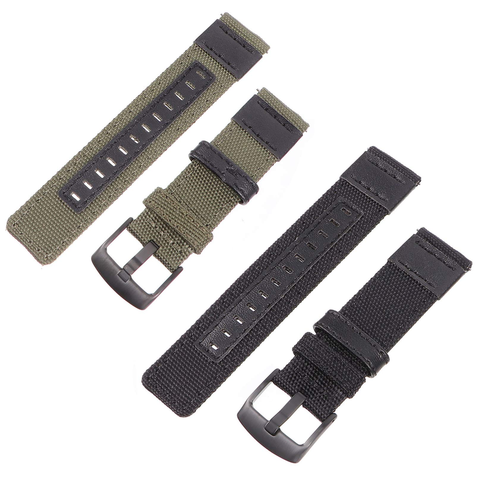 Gatuida 4pièces Bracelets Nylon Canvas Pour Montre Étanche Et Confortable Et Compatible Avec Montres Connectées