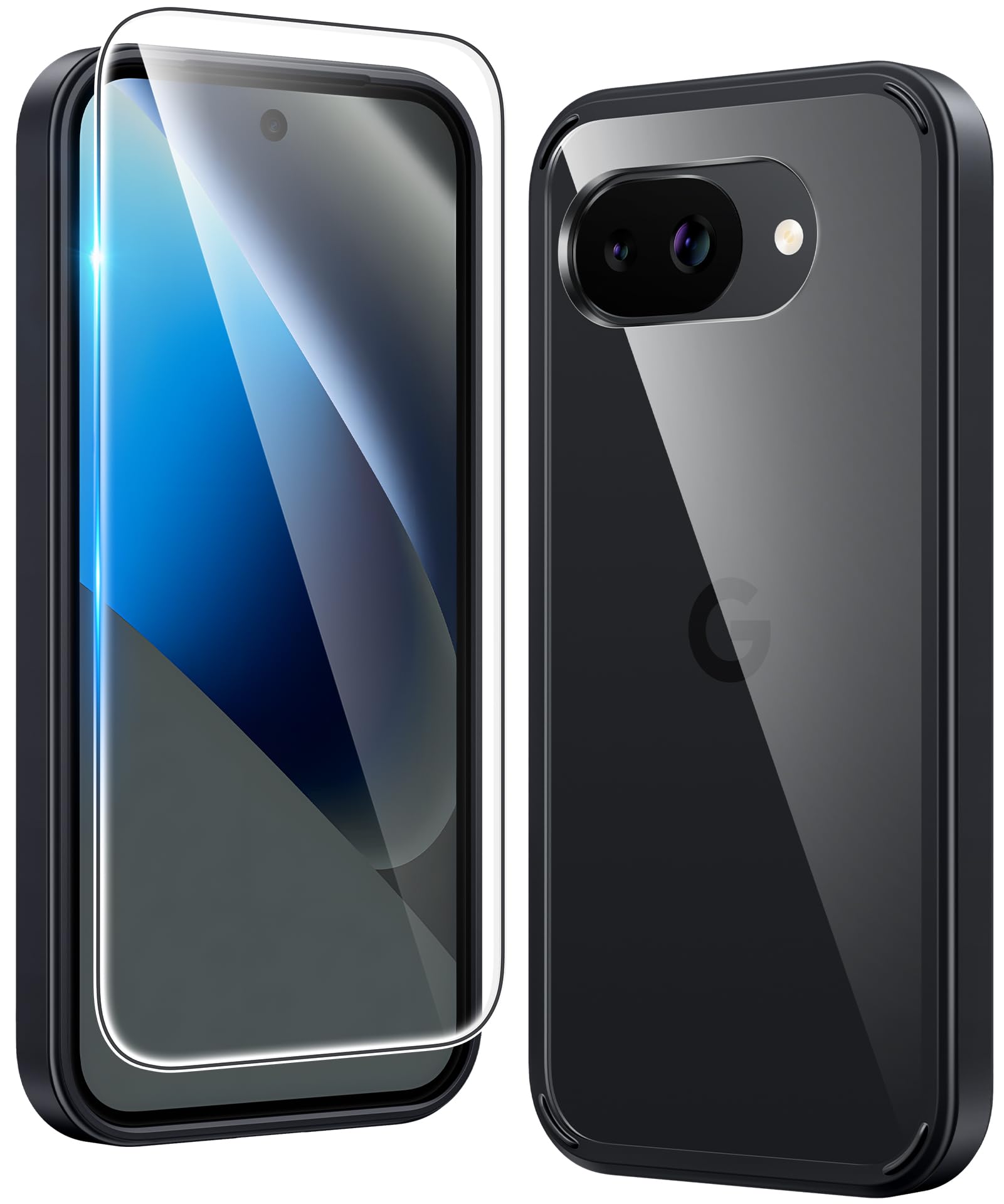 FNTCASE for Google Pixel 10a Case Clear with Screen Protector | Anti Yellowing, Military Grade Drop Protection Cell Cover, Rugged Shockproof Protective Bumper, Transparent Cases