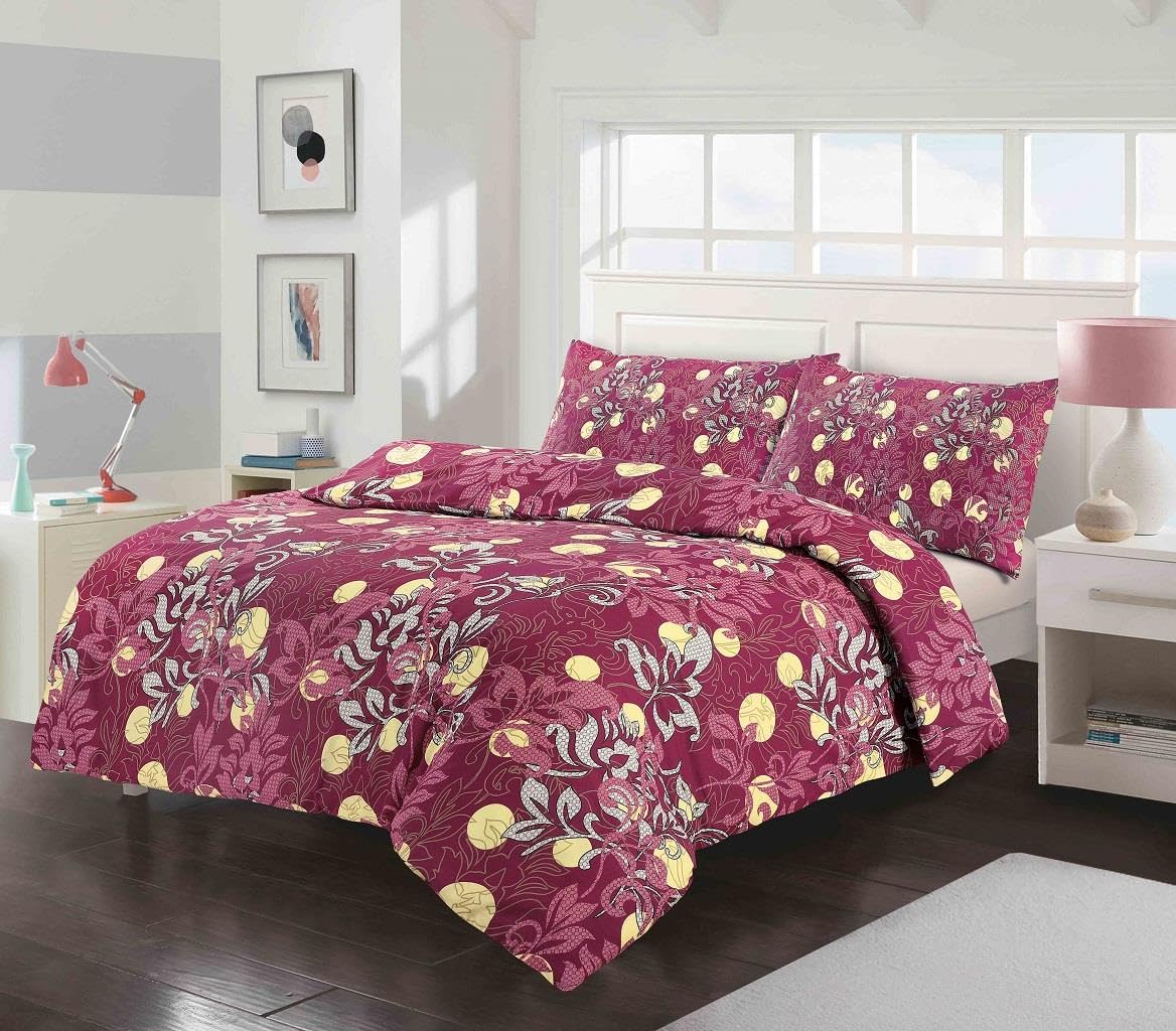Homespace Direct Red Amelia Duvet Cover Set Bedding - King