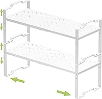 Vista 20 de Expandable Shelf for Cabinet Organizer Adjustable Stackable Spice Rack at Kitchen and Bathroom More, Counter Countertop Cupboard Organization Pantry