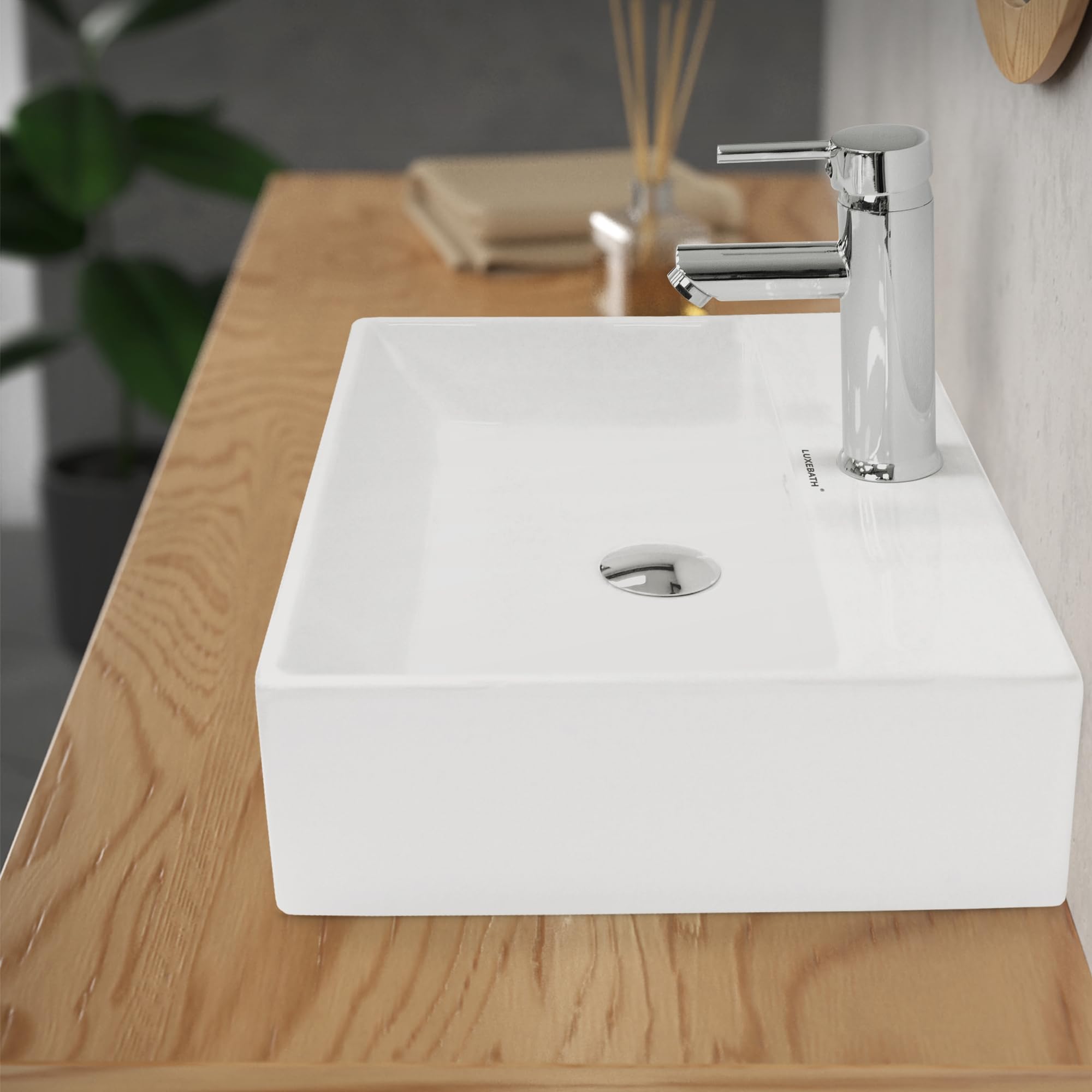 ML-Design Universal Drain Set for Washbasin & Vanity Drain Valve with Overflow Chromowany mosiadz Nowoczesny Pop-Up Click Clack Valve Drain Set Beznarzedziowa instalacja Wtyczka do umywalki