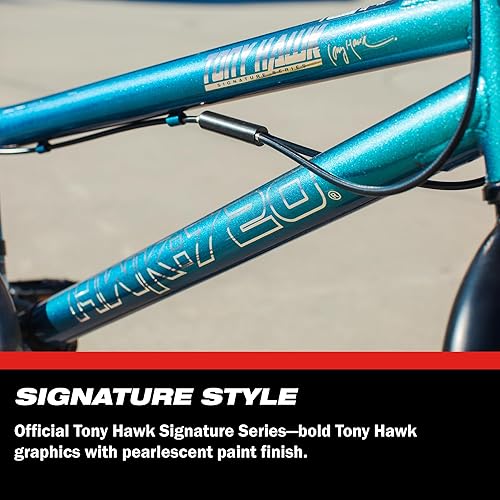 Miniatura 4 de Dynacraft Tony Hawk - Bicicleta de 18 a 24 pulgadas de alto rendimiento y duradera, perfecta para niños y adolescentes que aprenden trucos BMX,