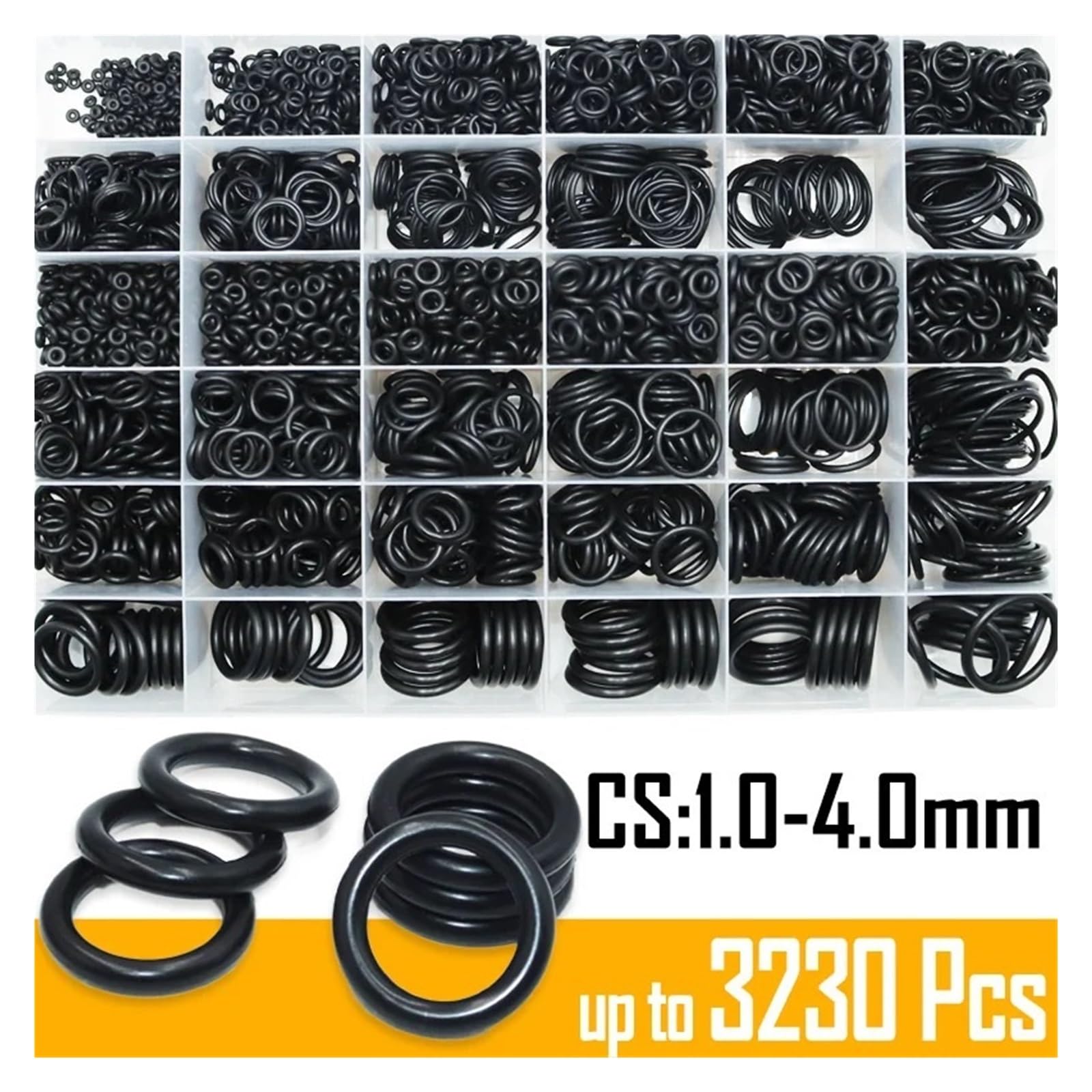 1 Juego De Juntas Tóricas Goma, Anillo Sellado for Grifo Aire Acondicionado Coche, Reparación Fontanería A Presión O Arandela(O Ring 1400pcs)