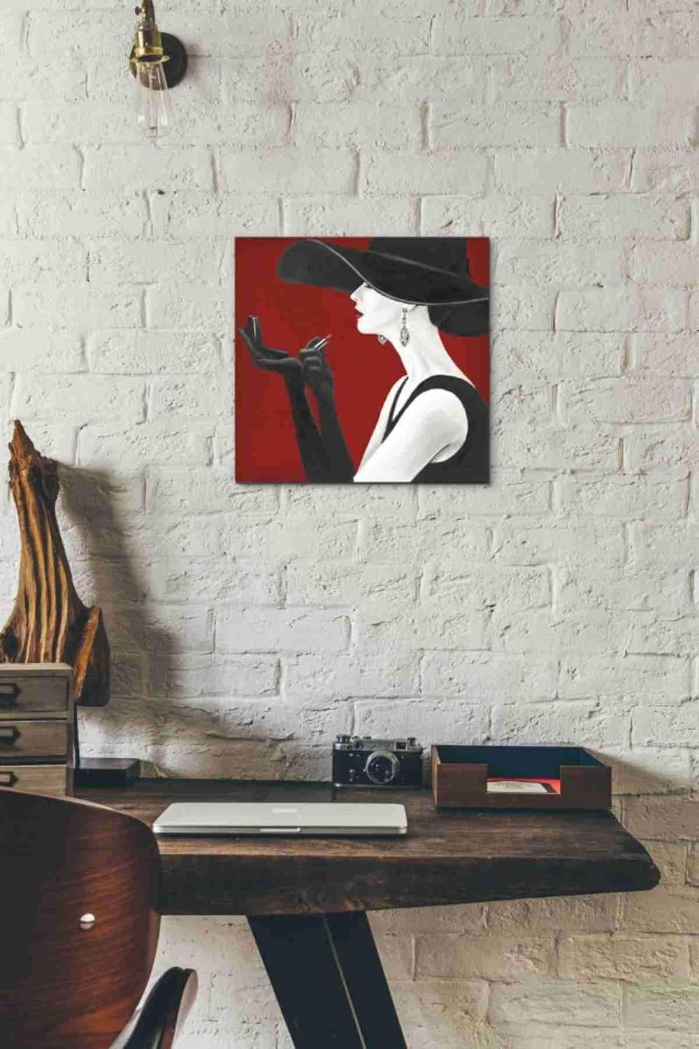 Epic Graffiti 'Haute Chapeau Rouge II' by Marco Fabiano, Canvas Wall Art, 12"x12"