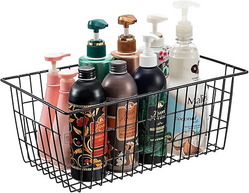 Miniatura 4 de Cestas de Alambre de Metal de 15.2" para Organizar Paquete de 6, Contenedores Organizadores de Almacenamiento de Despensa Doméstica del Congelador