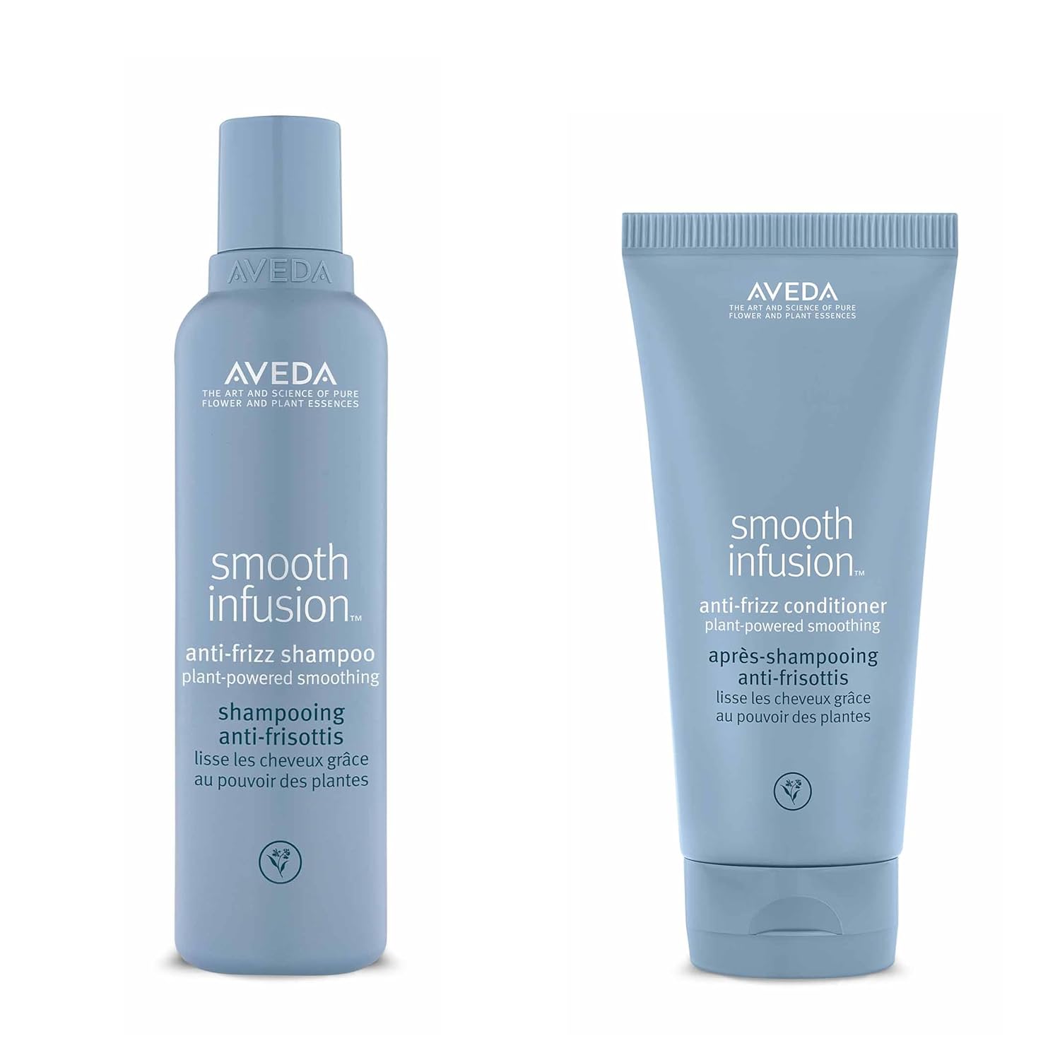 Aveda Smooth Infusion Anti-Frizz Shampoo & Conditioner Set | Smooths and Controls Frizz | Protects Against Humidity | for Medium to Thick Hair | 95%+ Naturally Derived* | 6.7 Fl Oz