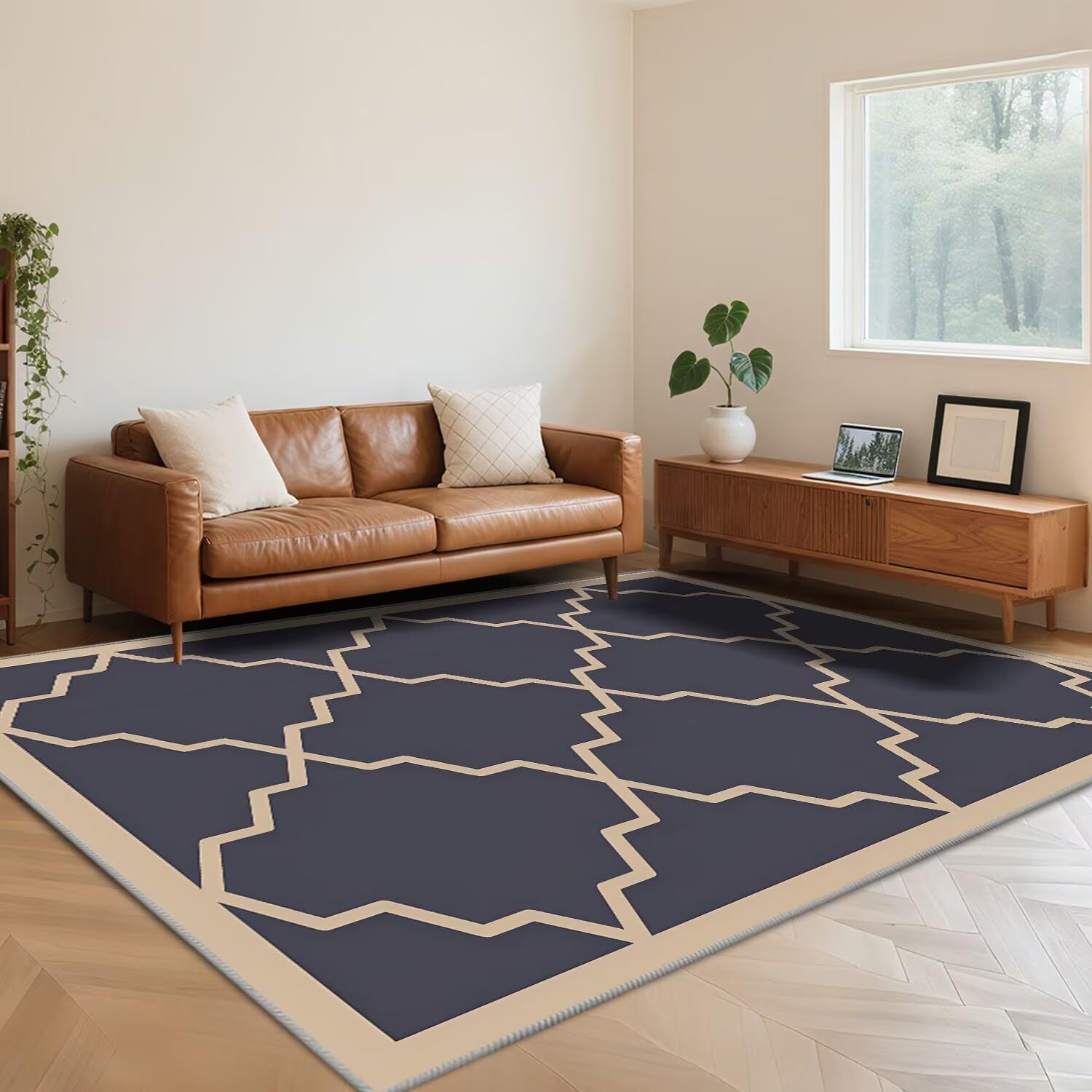 Tapis doux lavable en machine 200x250 cm facile à nettoyer