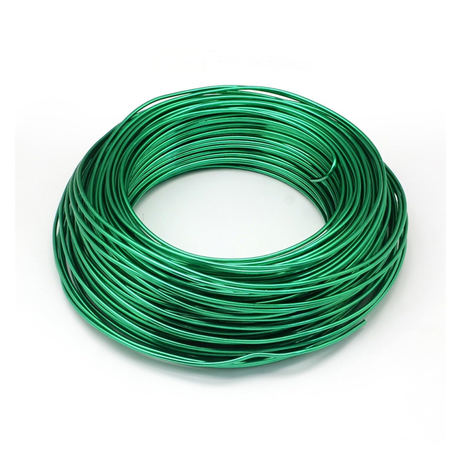 KXCVBNKLJ Aluminium-Basteldraht, Aluminium-Basteldraht, 500 g, 0,8–4 mm, mehrfarbig, for die Schmuckherstellung(Green,1.5mm 100m)