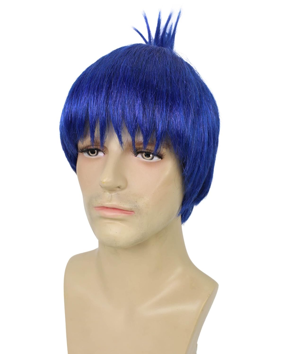 Adult Men’s Anime Monster Hunter Guy Black Topknot-styled Wig, Perfect for Halloween and Anime-themed Group Parties, Flame-retardant Synthetic Fiber