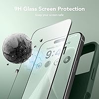 Vista 350 de GONEZ Funda de silicona para iPhone 15 Pro Max, compatible con Magsafe, protector de cámara + protector de pantalla, forro de microfibra suave Negro