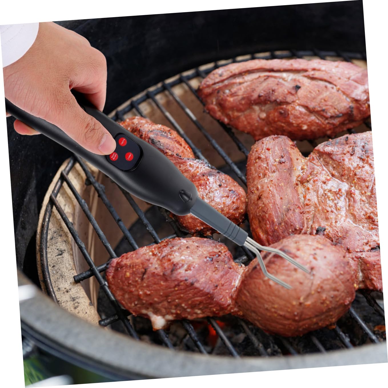 Grillthermometer Gabel 206 aus Edelstahl mit Digitaler Anzeige