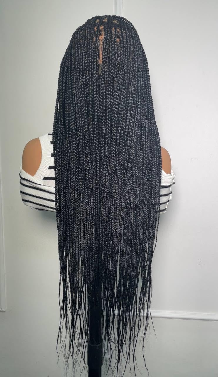 ADA C-Cut Braided Wig for Black Women Glueless Mid-Back Length Black