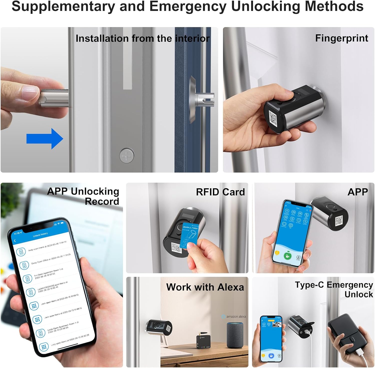Bloqueo de huellas digitales Welock Touch63, bloqueo electrónico con WiFi, tarjeta RFID, aplicación Bluetooth, bloqueo inteligente, bloqueo inteligente IP65