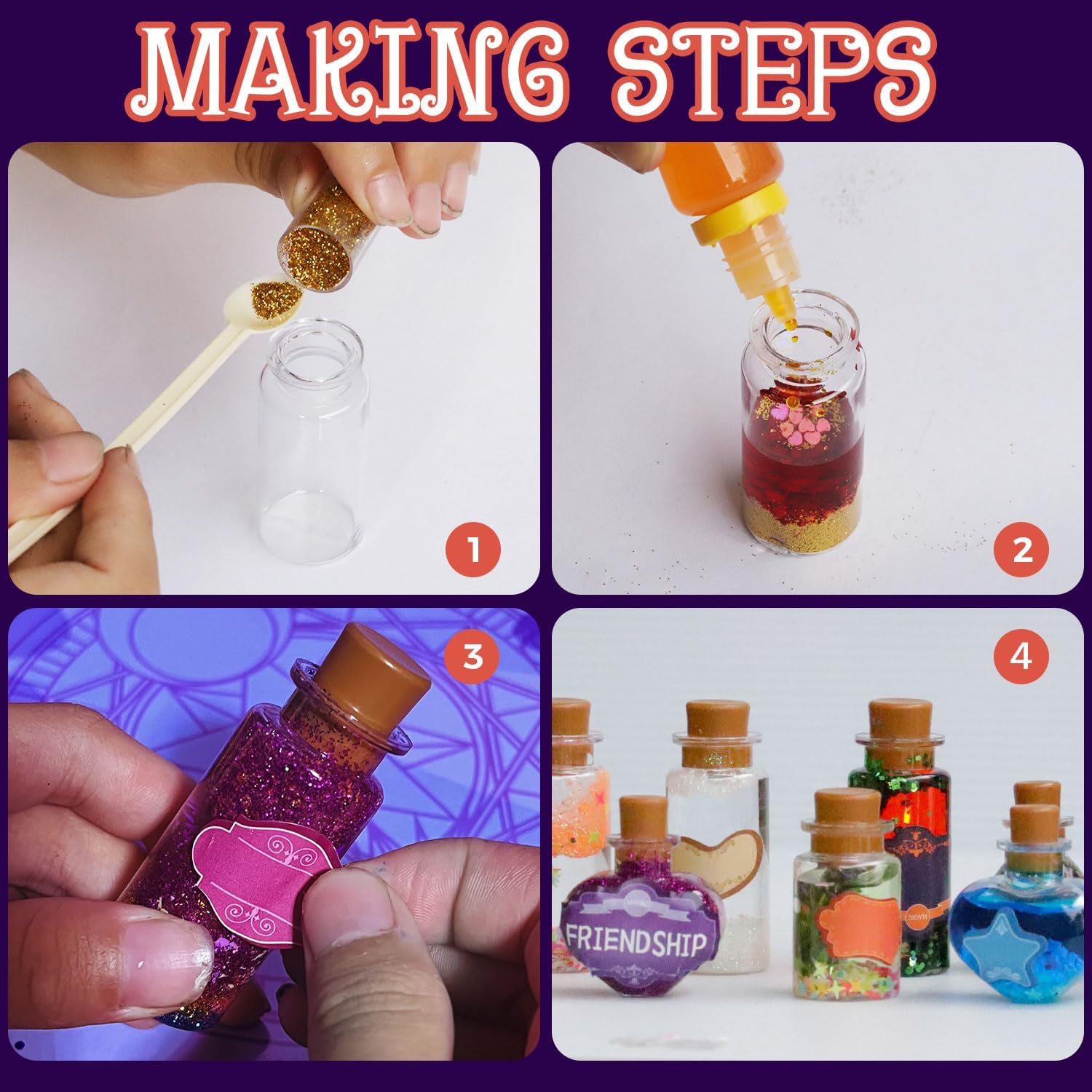 TIDALJAM 22-Piece Potion Kits for Kids - Magic Mixies Fairy Potions Making Kit with Ingredients & Cauldron, Best Birthday Christmas Gift for Girls Boys Ages 6-12 for Craft Parties.