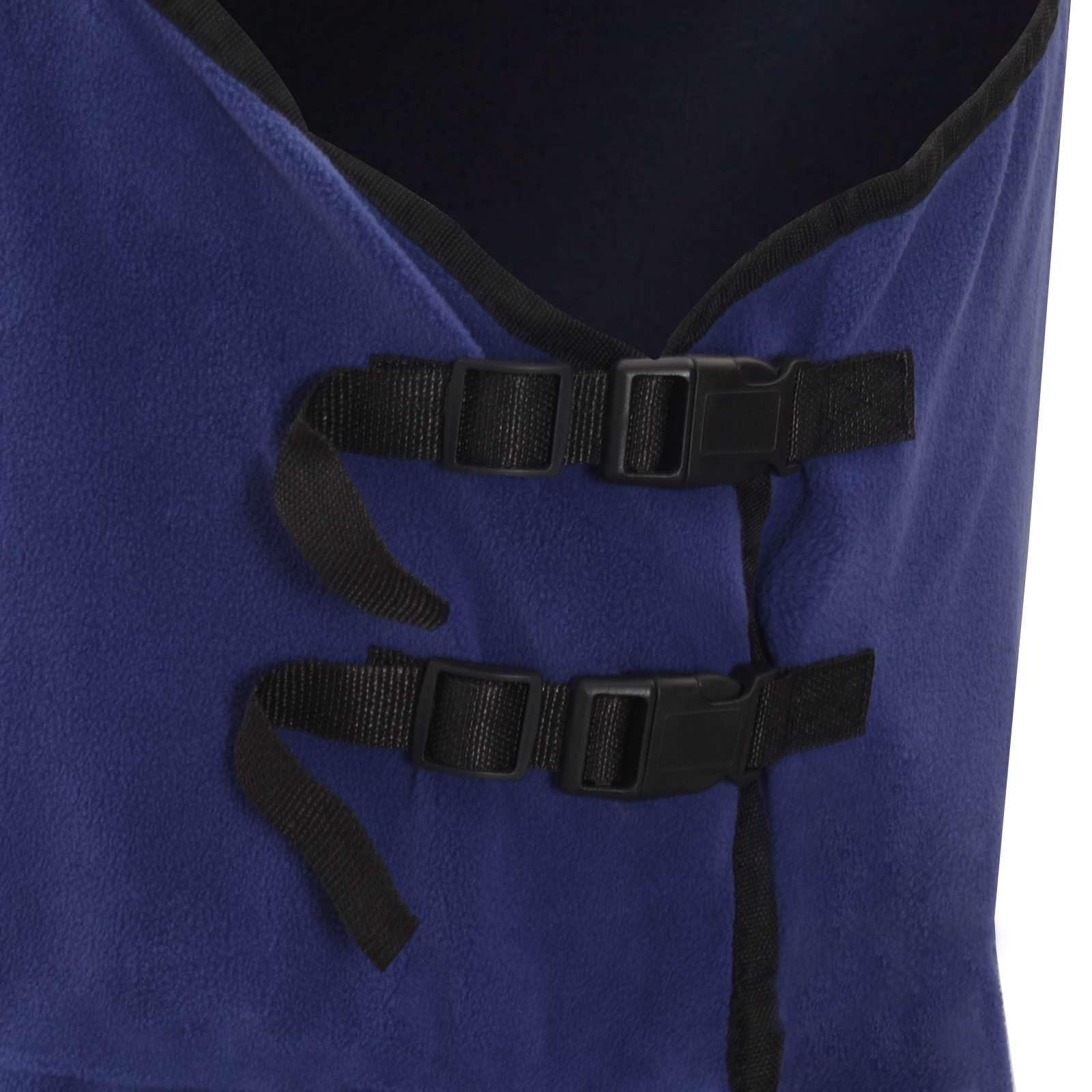 vidaXL Manta de caballo de poliéster azul marino, moderna, ecuestre, funda extraíble para caballo, capa cálida, funcional, elegante accesorio para exteriores