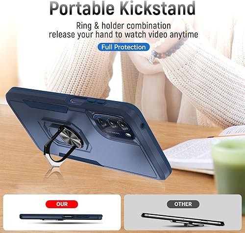 Miniatura 5 de YmhxcY Funda para Moto G 5G 2022 Motorola G 5G 2022 con soporte y 2 protectores de pantalla a prueba de explosiones, grado militar a prueba de