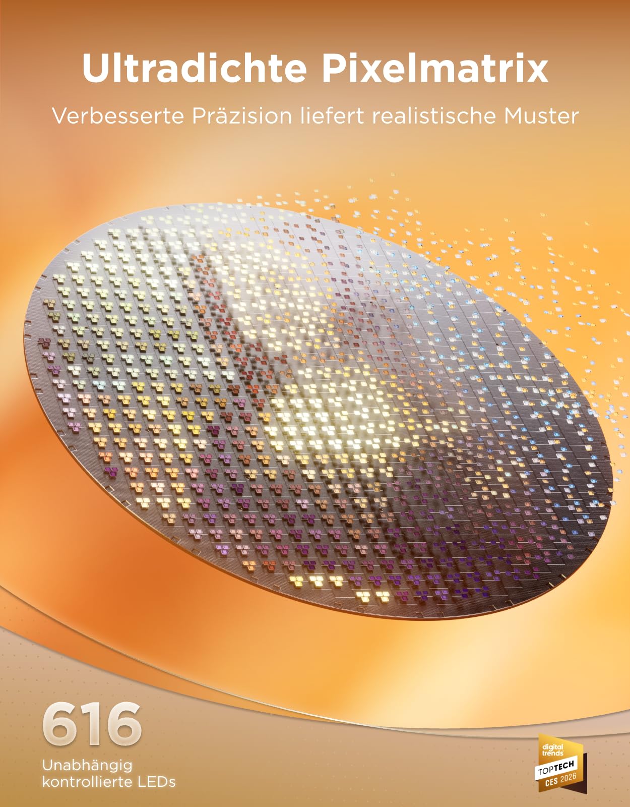 Govee Deckenlampe Ultra, 5000lm AI Deckenleuchte für Wohnzimmer, 53,5 cm | 2700K-6500K Dimmbare Decken-Canvas, 616 Matrix-Lampenperlen, RGBWWIC DIY Funktion, DaySync, Smart-Integration, 100 Szenen
