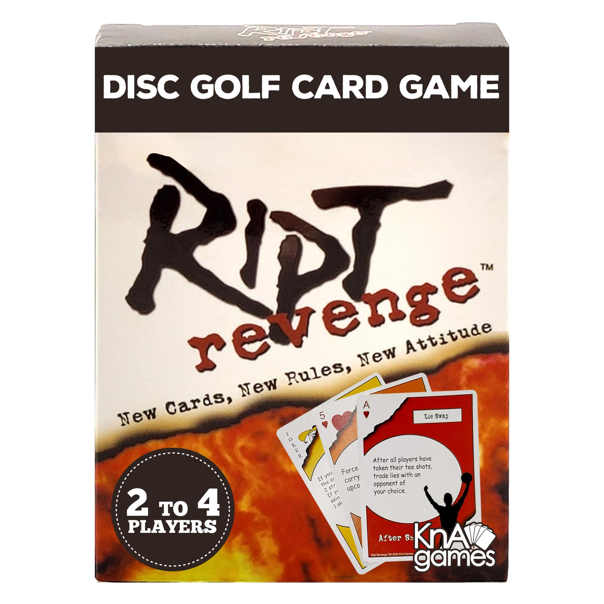 Ript Revenge Disc Golf Card Game | Fun Disc Golf Game | Plays During a Round of Disc Golf | Play for Skins or for Strokes | 2-4 Players | Pack of 52 Cards
