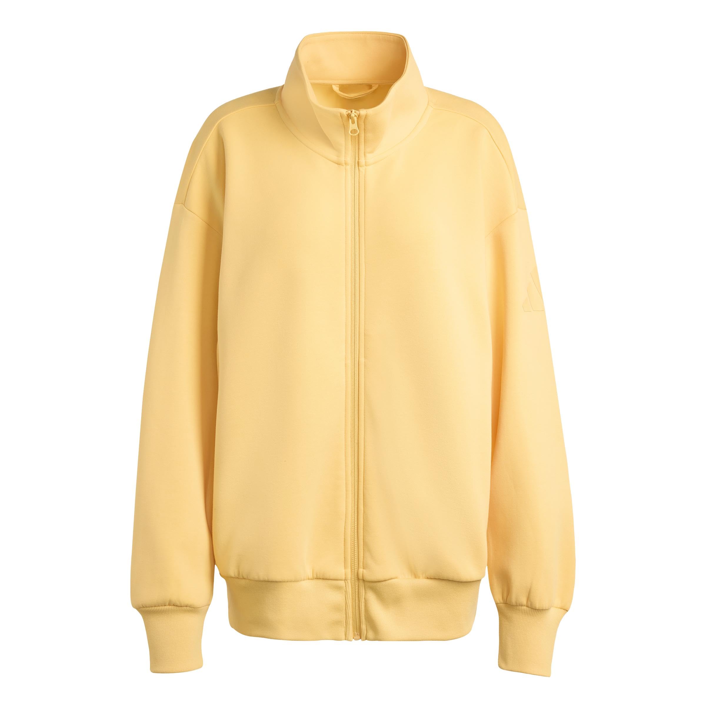 adidas Women's SOFT LUX FULL-ZIP TRACKTOP, Semi Ice Tangerine, XXL