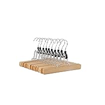 Amazon Basics Grucce per pantaloni in legno, naturale, confezione da 10