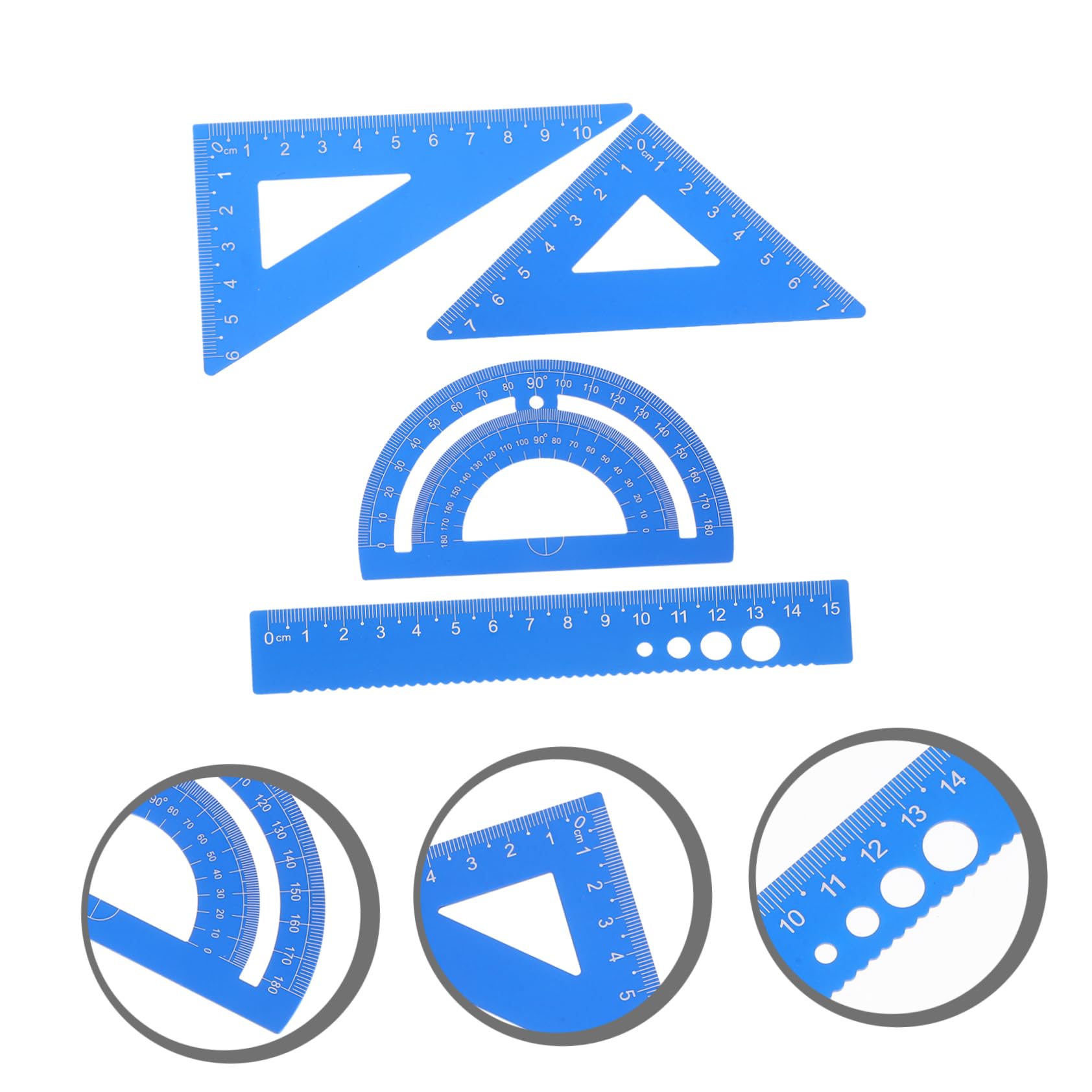DOITOOL 5 Set Alluminio per Goniometro e Squadretta per Scolastico e Professionale Design Kit Versatile per Misurazioni Accurate