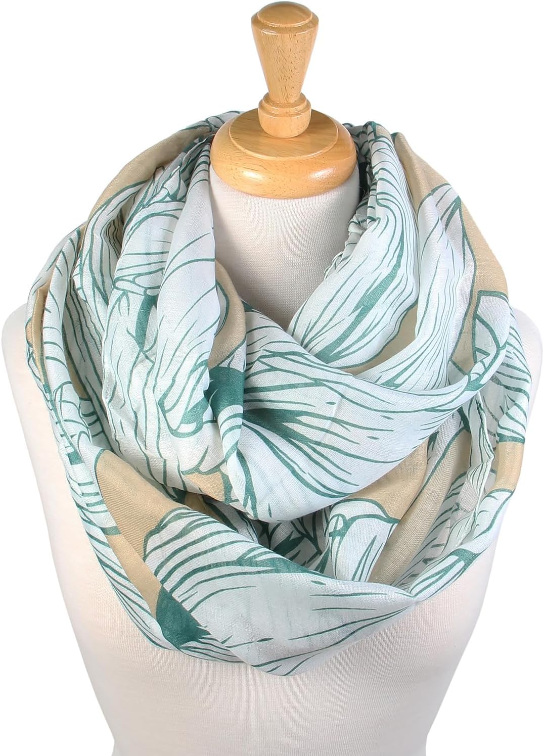 Scarfand's Romantic Rose Prints & Floral Patterns Lightweight Infinity Fashion Scarves Wraps - Image 2