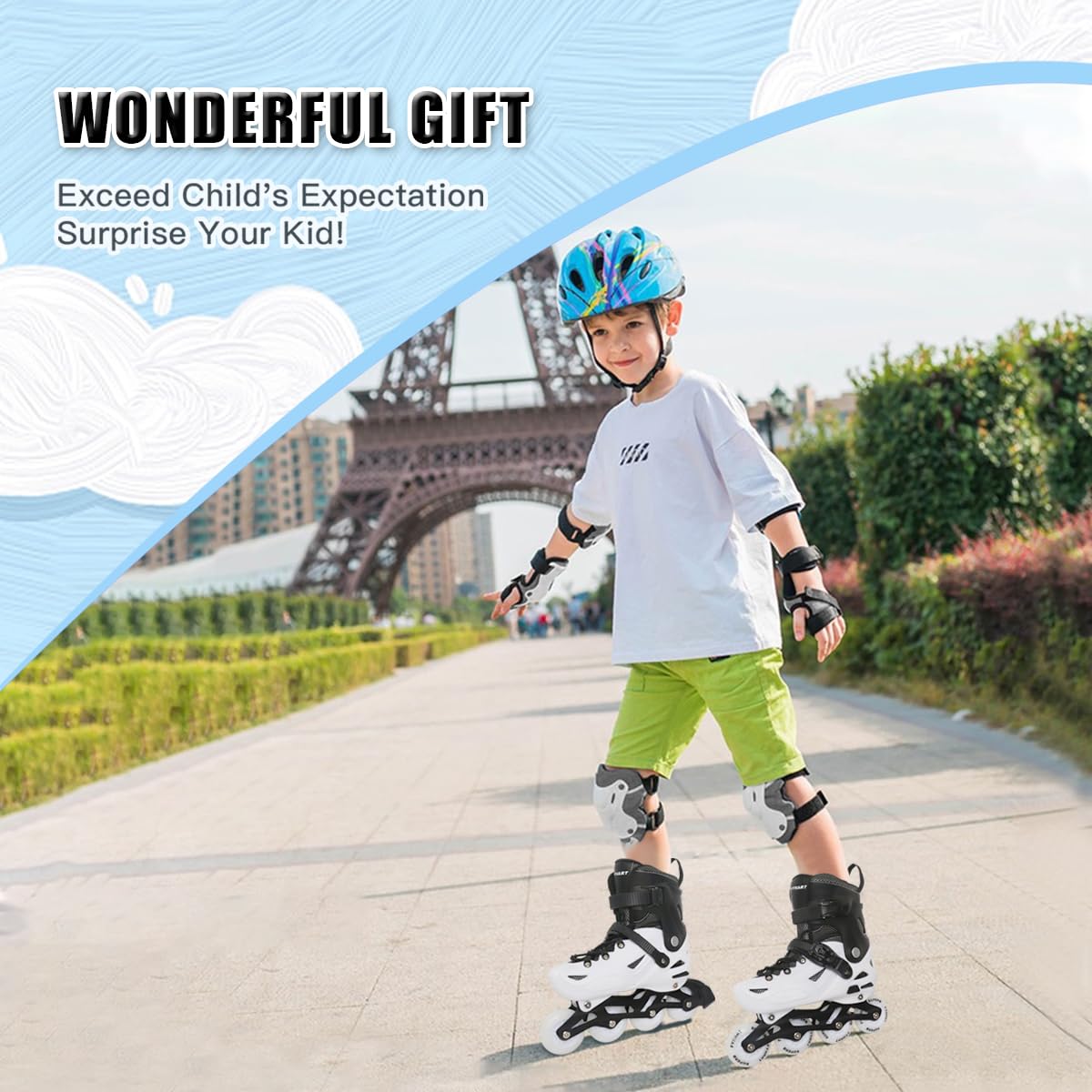 OHMG Inlineskates S/M, inlineskates voor kinderen, rolschaatsen met lichtgevende wielen, inlineskates voor beginners, meisjes en jongens