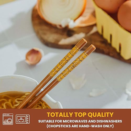 Miniatura 7 de Sanrio Gudetama x Nissin Top Ramen "Dream Come True" - Juego de vajilla de cerámica para ramen  Incluye cuenco de fideos de 20 onzas y palillos de