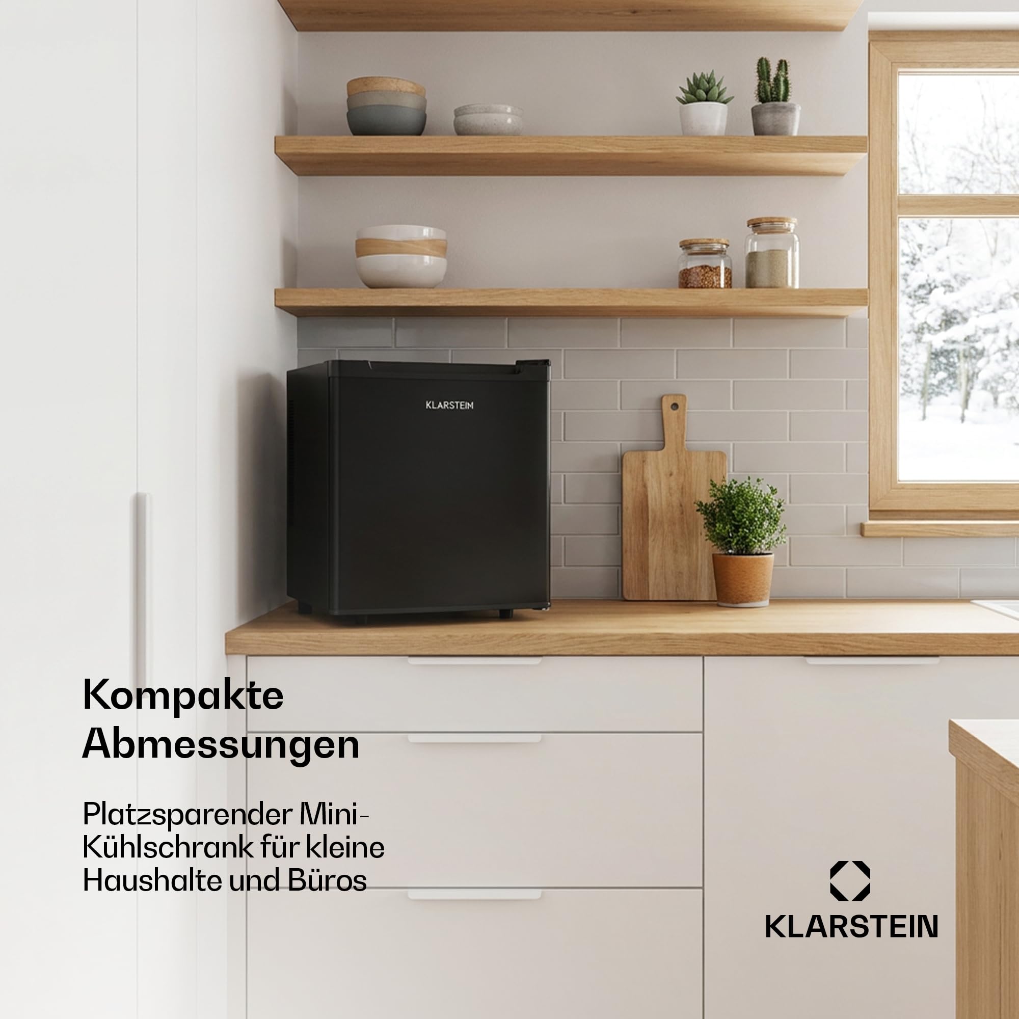 Klarstein Mini Kühlschrank für Zimmer, 30L Mini-Kühlschrank für Getränke, Snacks & Kosmetik, Kleine Minibar, Klein & Leise, Kleiner Skincare Zimmer & Büro 5-15°C