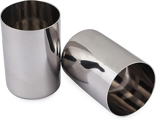 Qimacplus Vasos de acero inoxidable de 10 onzas, vasos irrompibles de metal irrompibles para bar, hogar, restaurante (2)
