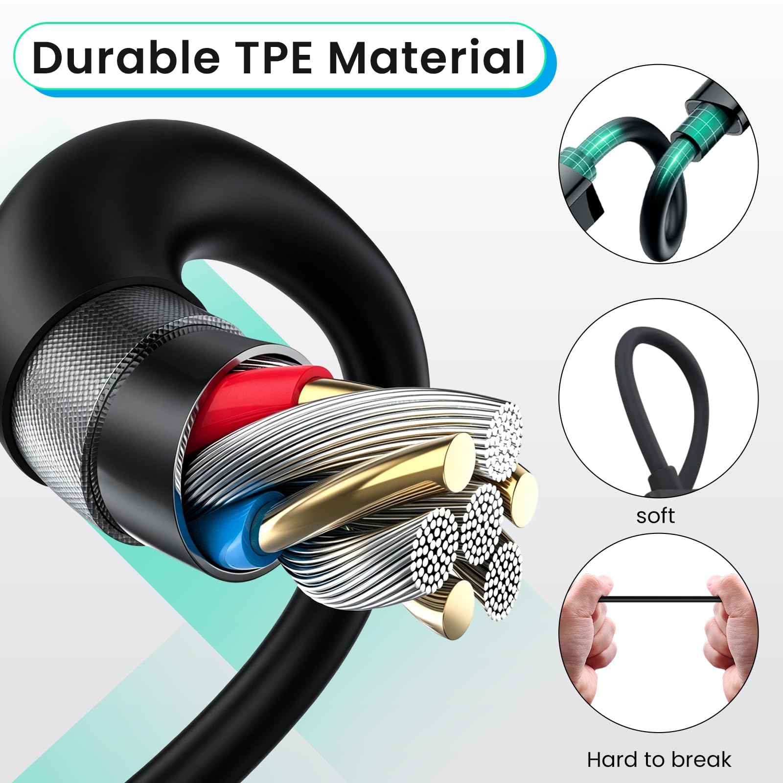 Paquete de 2 cables de carga magnéticos para transmisor DJI Mic Mini 2 / DJI Mic 3, cable cargador magnético de micrófono inalámbrico, fuerte cable USB magnético para carga rápida y