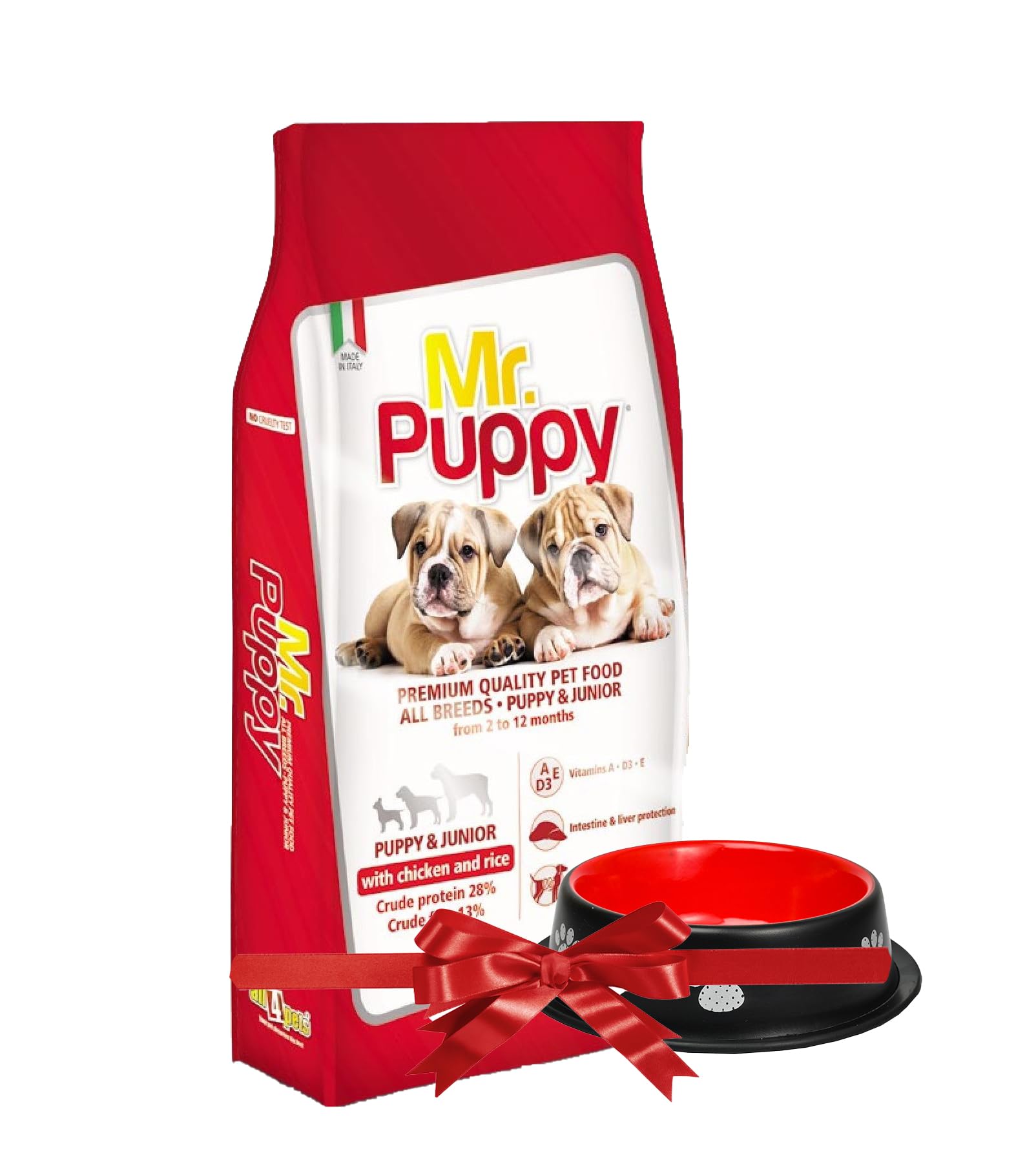 Buy Mr. Puppy 15kg, Get a Food Bowl Free!