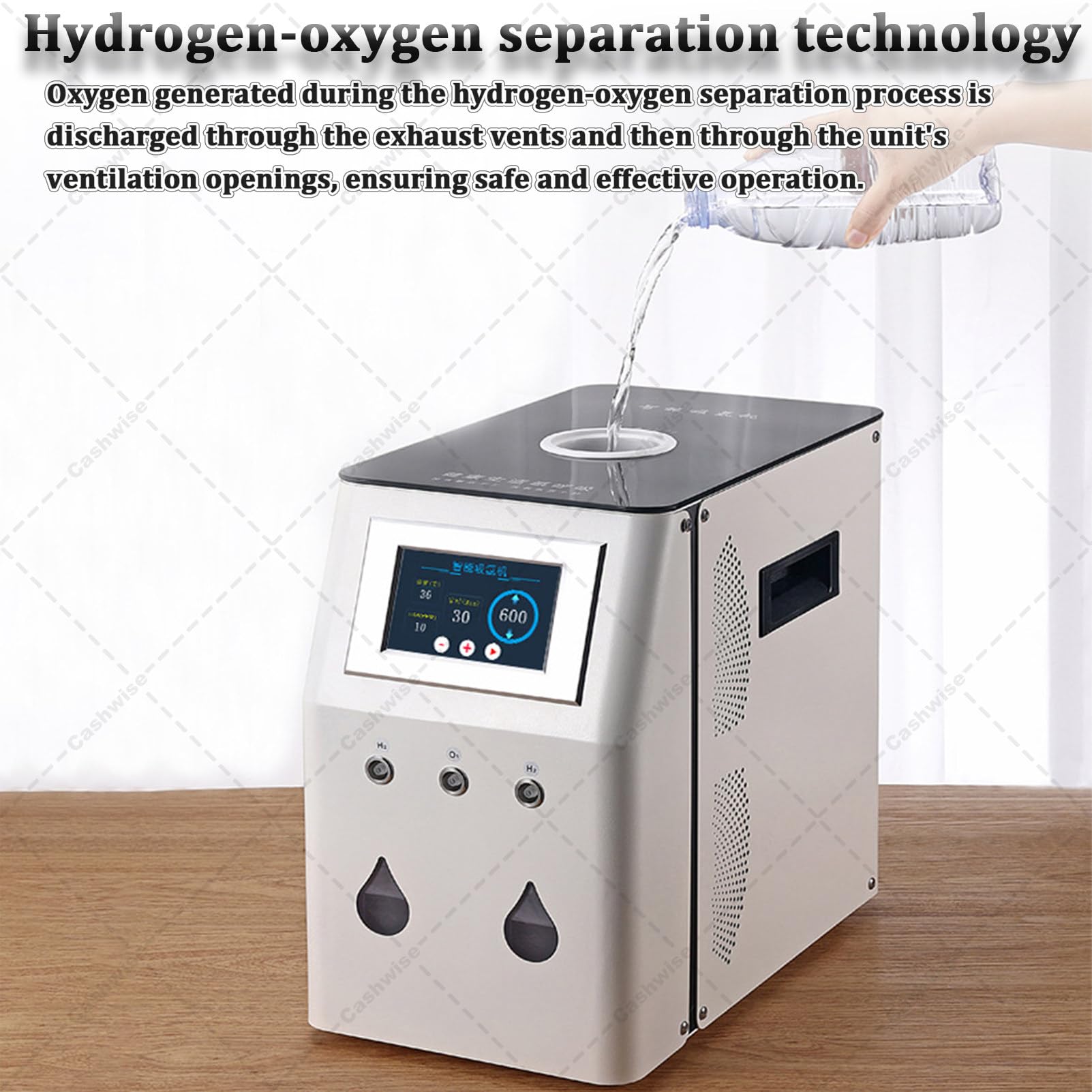 Trójdrożny inhalator wodorowy, wysoka czystość 99,99%, generator wodoru H2 o niskim poziomie hałasu, generator wody wodorowej, wyświetlacz dotykowy LED 900ml/min
