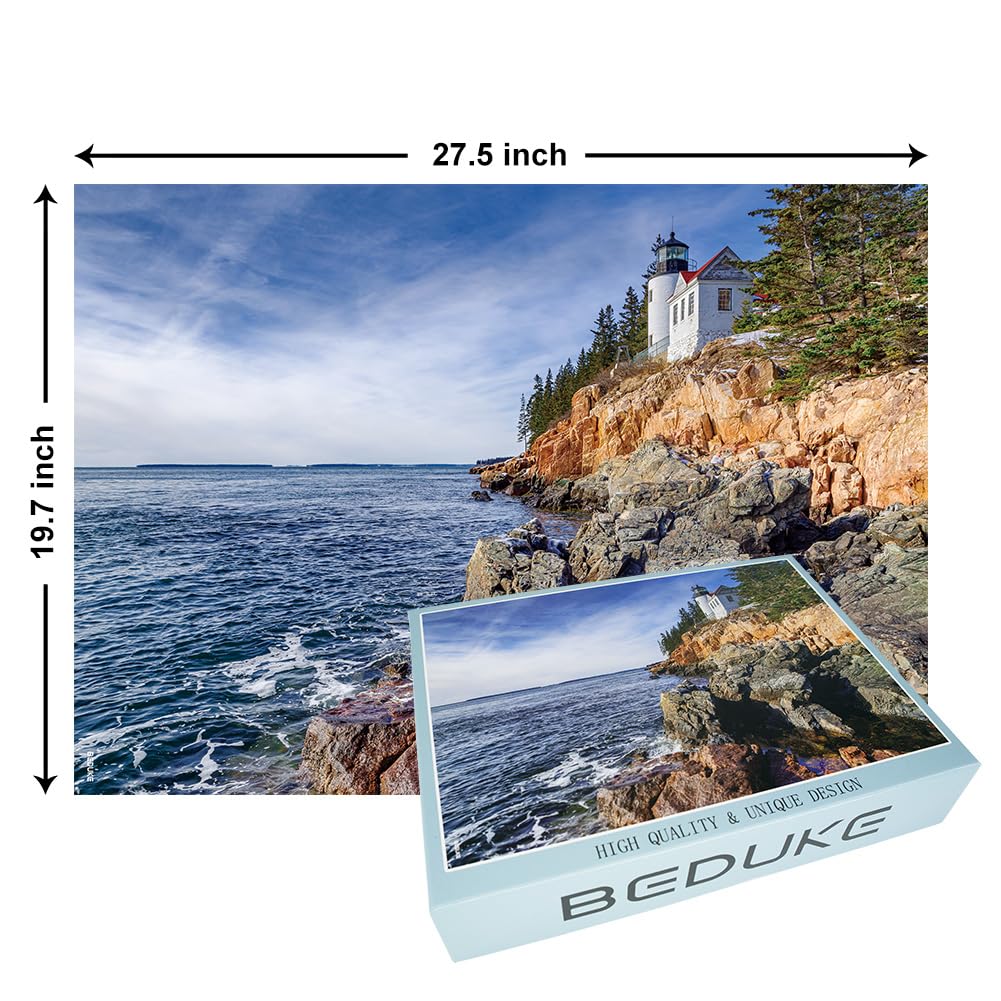 BEDUKE Jigsaw Puzzles for Adults 1000 Pieces Banff National Park Canada Rocky Mountain 1000 Piece Puzzle Thick Sturdy Cardboard Precise Interlocking Age 14+ Family Game — view 2