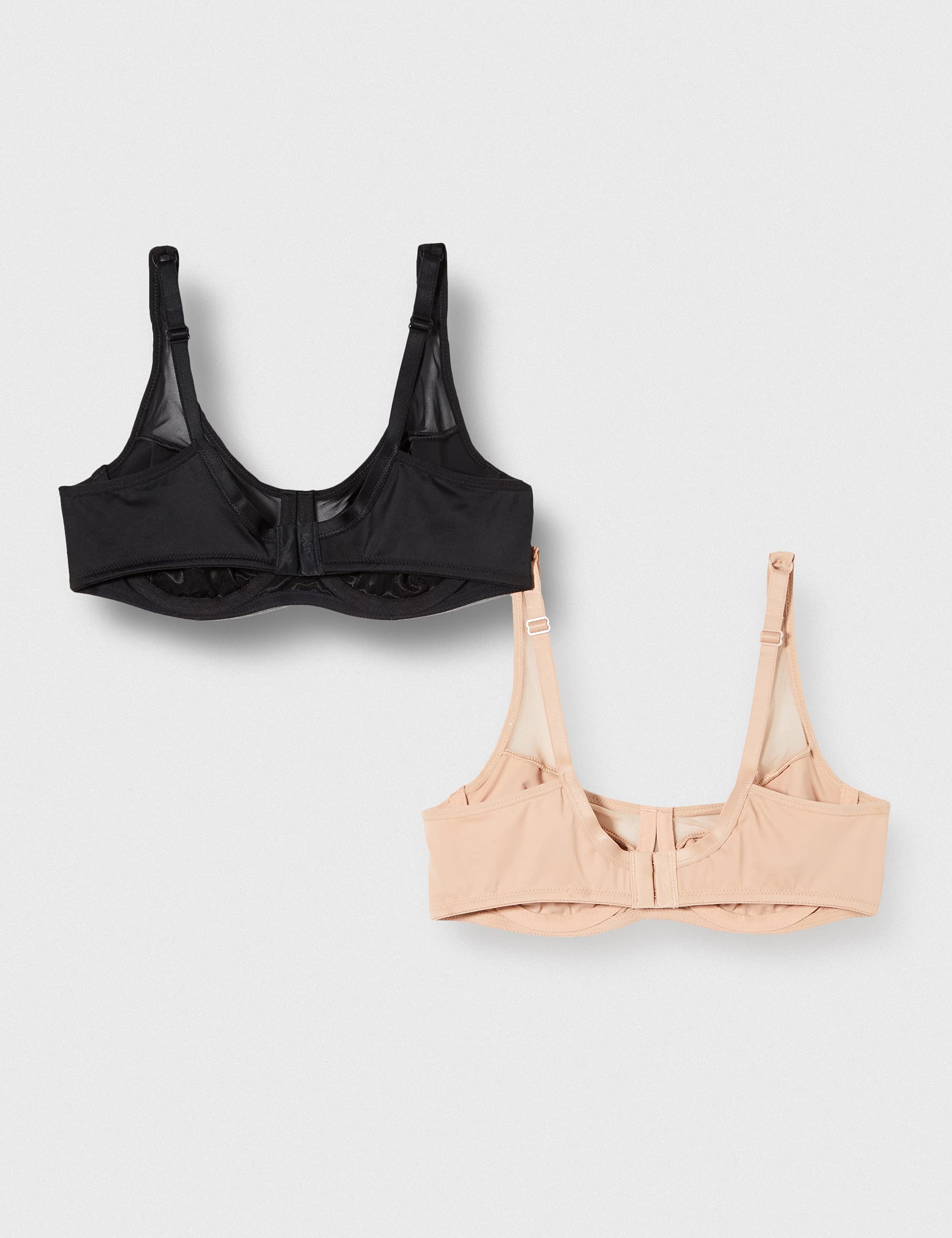 DIM Femme - Soutien-Gorge Generous Classic x2 | Maintien Parfait pour Poitrines Généreuses | Microfibre Épaisse et Stretch | Dos en U et Bretelles Larges | Look Moderne et Confort Absolu