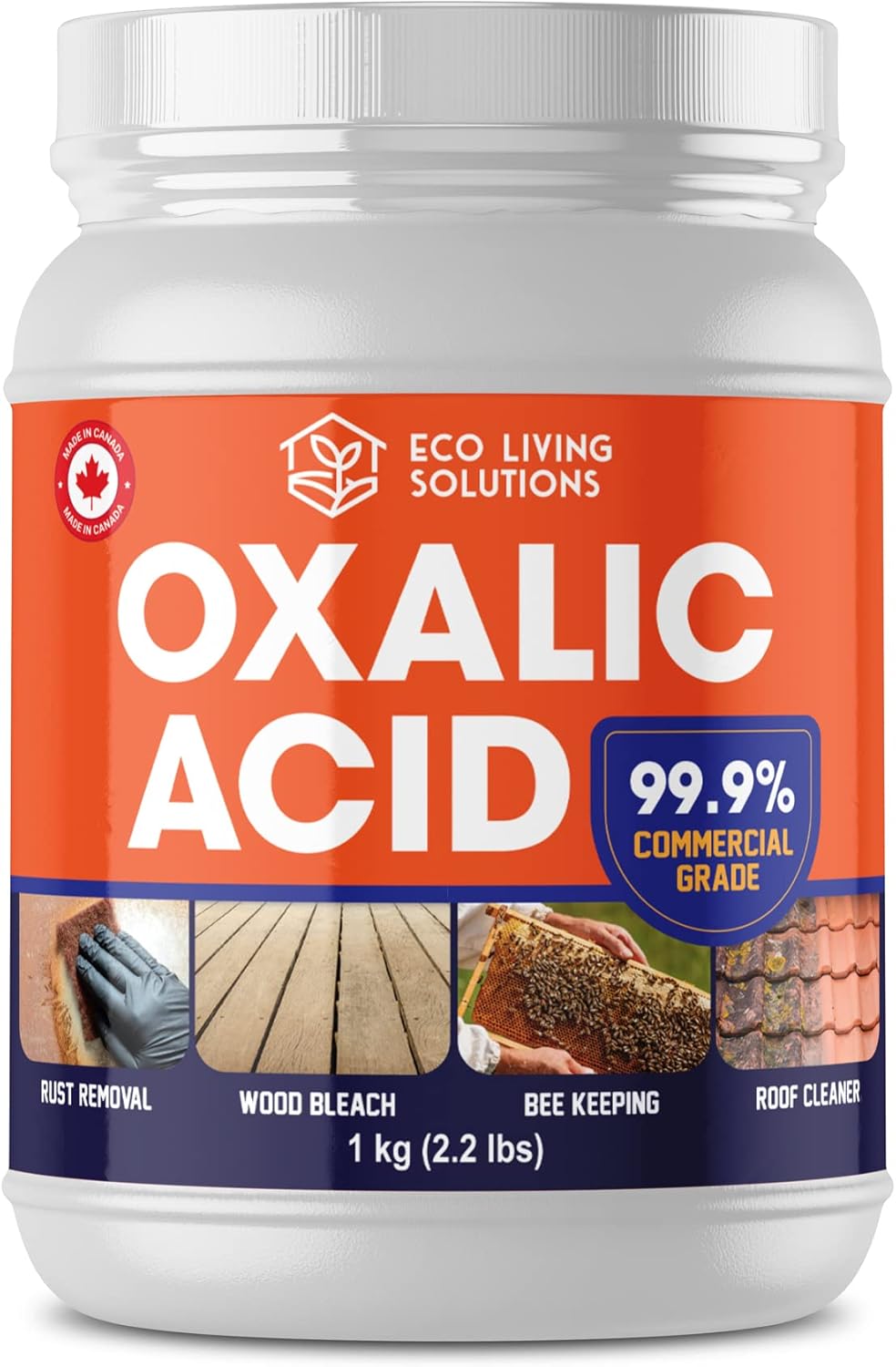 Oxalic Acid 99.9 Eco Living Solutions Deck Stain Remover & Wood