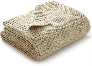 mimixiong Couverture tricotée douce et légère pour bébé, landau, voyage, couffin, couvertures pour nouveau-né bébé garçon ...